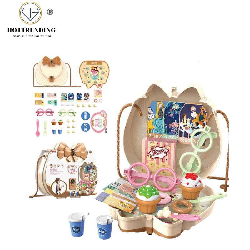 Bộ đồ chơi nấu ăn trang điểm bác sĩ thiết kế nhựa ABS cao cấp màu sắc sinh động kích thích thị giác, sáng tạo
