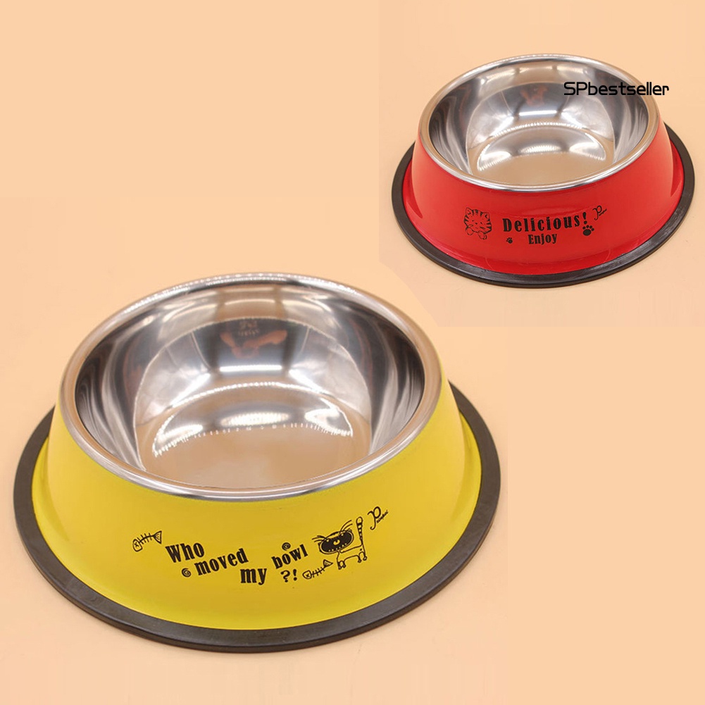 Tô Đựng Thức Ăn Cho Thú Cưng Bằng Thép Không Gỉ Chống Trượt