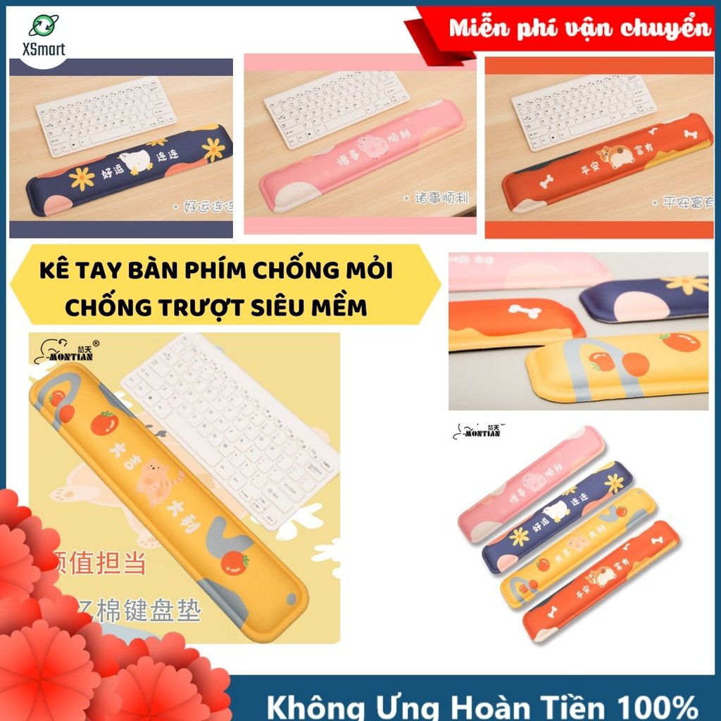 Kê Tay Bàn Phím Máy Tính Cao Xu Non 3D Siêu Êm Hình Cute Dễ Thương, Giúp Chống Mỏi, Đau Tay Gõ Phím Nhanh Và Thuận Lợi