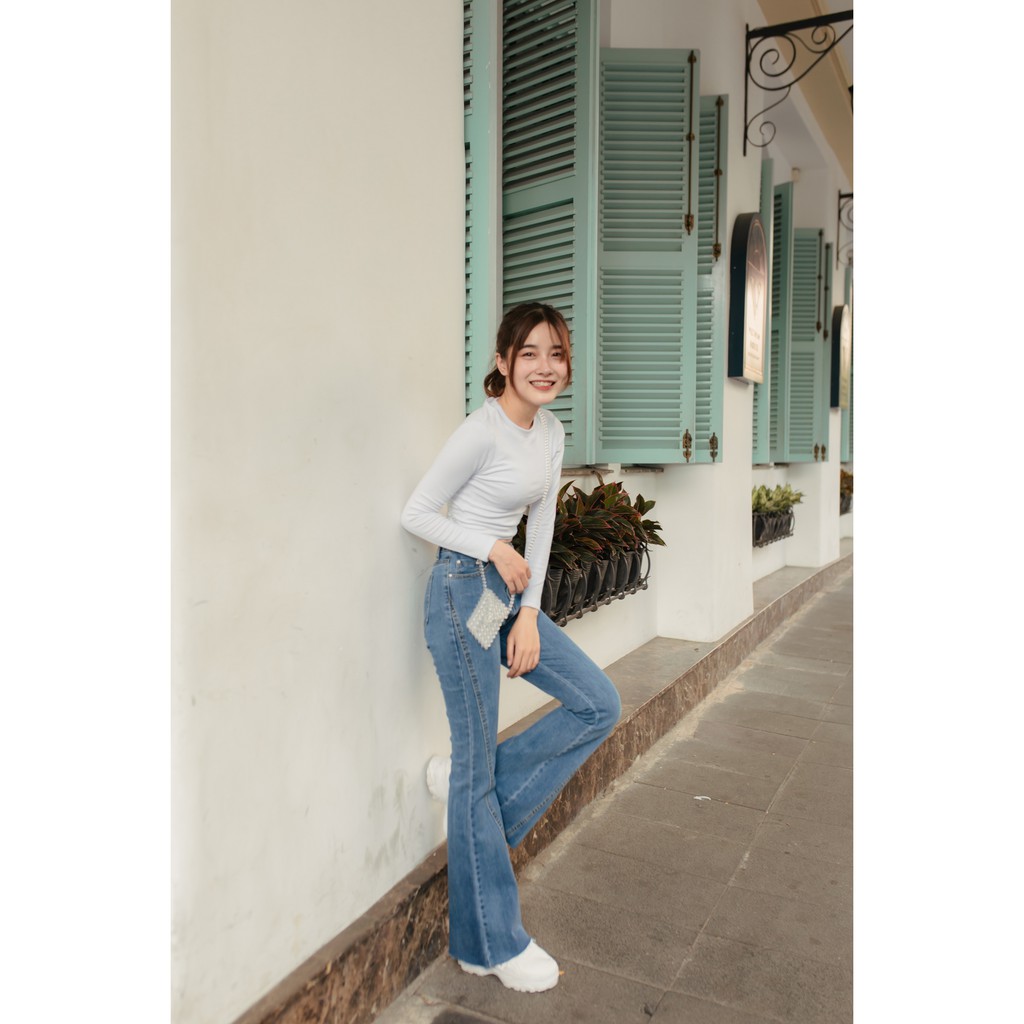 [Miều ] Áo croptop tay dài Anna Longsleeve Color
