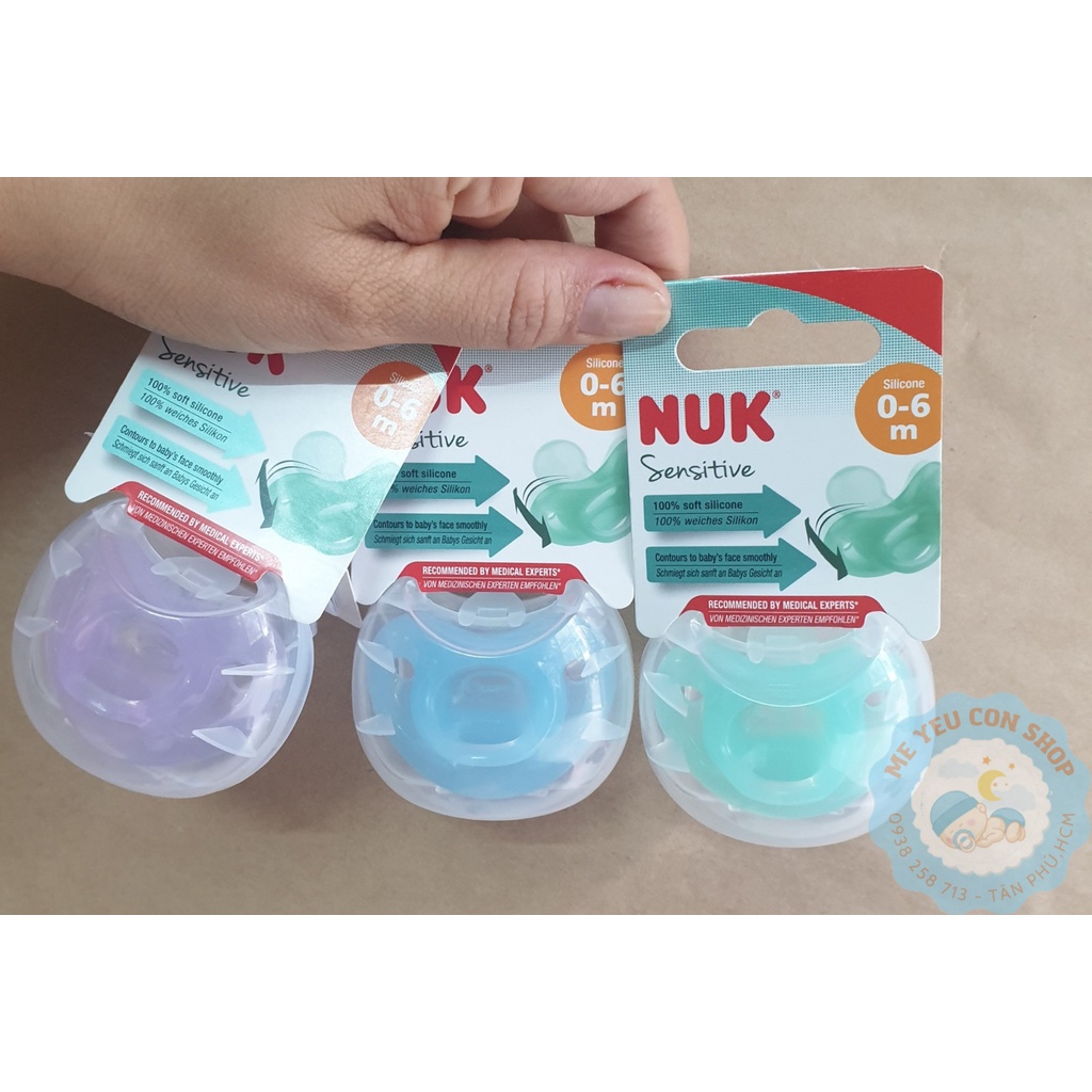 TY GIẢ NUK SENSITIVE SILICONE 0-18M