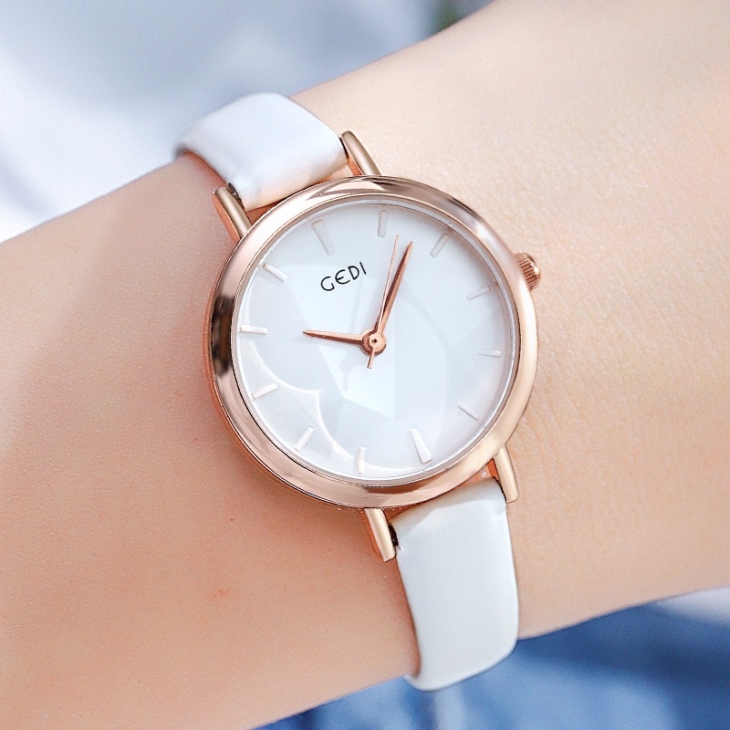 Đồng hồ nữ thời trang GEDI mặt tròn độc đáo size 27mm ( hàng chính hãng )