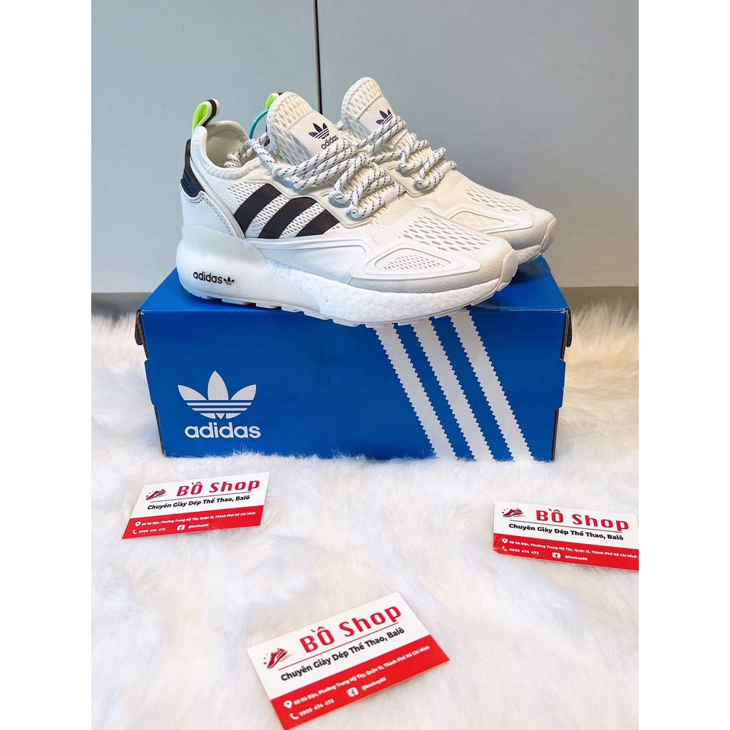 GIÀY THỂ THAO NAM NỮ ADIDAS ZX 2K BOOST CREAM BLACK & WHITE