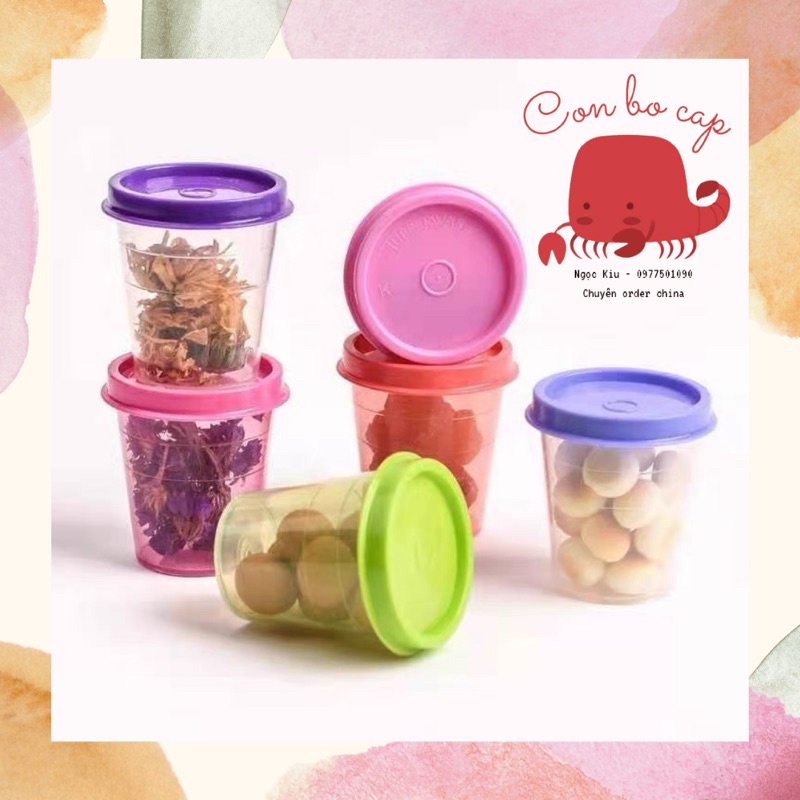 Hũ Đựng Gia Vị 60ml Tupperware - Hộp Nhựa Mini Để Hành Tỏi, Nước Chấm, Trữ Đồ Ăn Dặm, Kẹo Ô mai, Chia Thuốc Siro Đi Làm