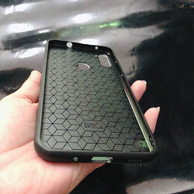 Ốp lưng Samsung a11 hình 3d vân kim cương, ốp dẻo trong, ốp giả da