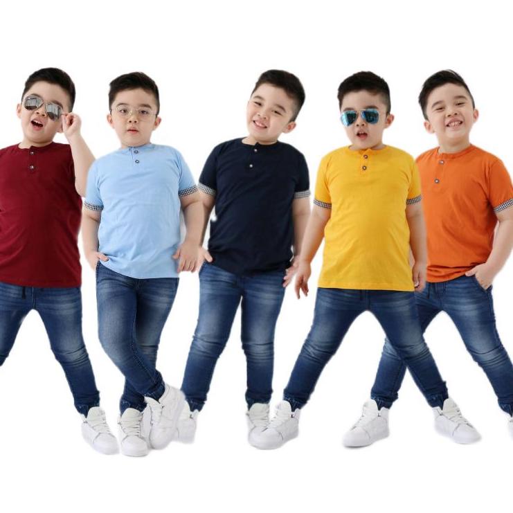 Áo Thun POLO Ngắn Tay Cổ Bẻ Thời Trang Cho Bé Trai 1-9 Tuổi