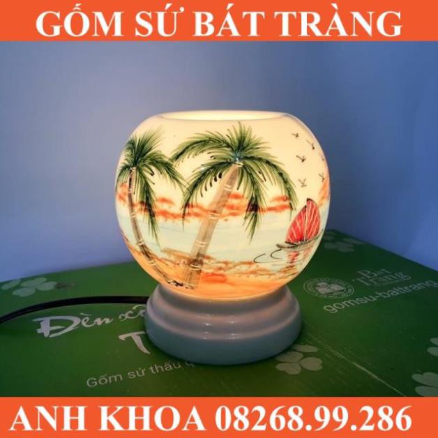 Đèn size to có kẹp đèn mới - Gốm sứ Bát Tràng Anh Khoa