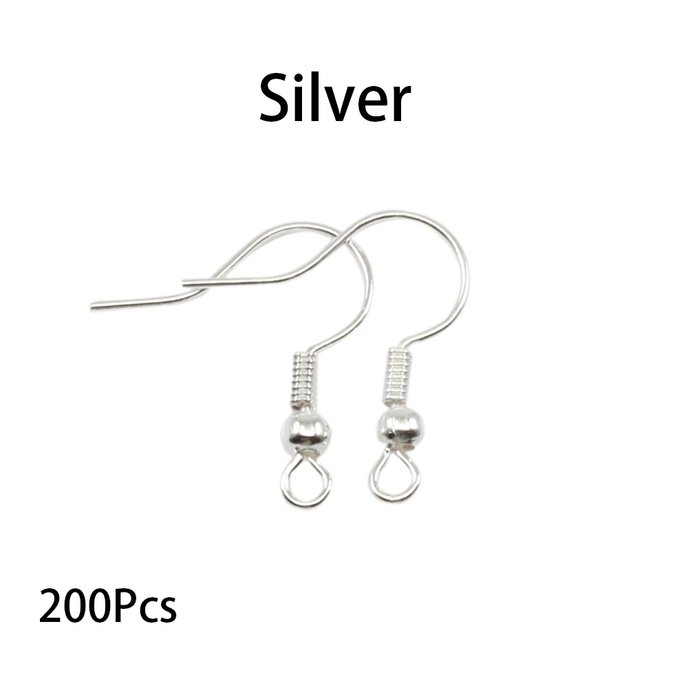 St.kunkka 200 cái / túi Hợp kim móc tai 18mm Phụ kiện làm bông tai