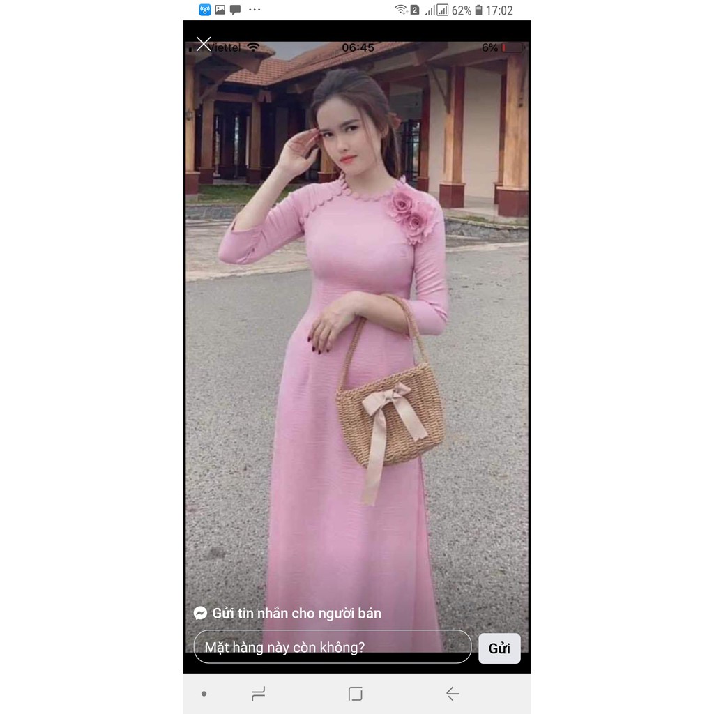 ☘☘Áo dài lụa Tây Thi trơn nhiều màu lẻ size có đính khuy bọc đính hoa giá rẻ dáng chuẩn
