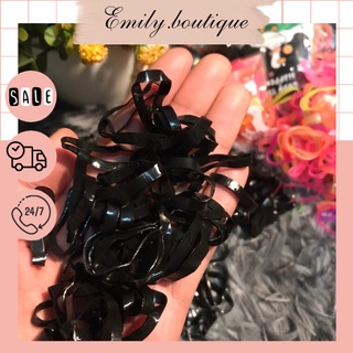 Set 200 chun buộc tóc đen hoặc nhiều màu sắc