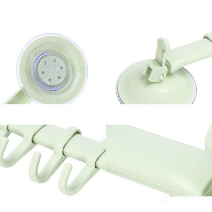 ❌GIÁ SỈ❌Thanh treo 6 móc đa năng hút chân không 1303
