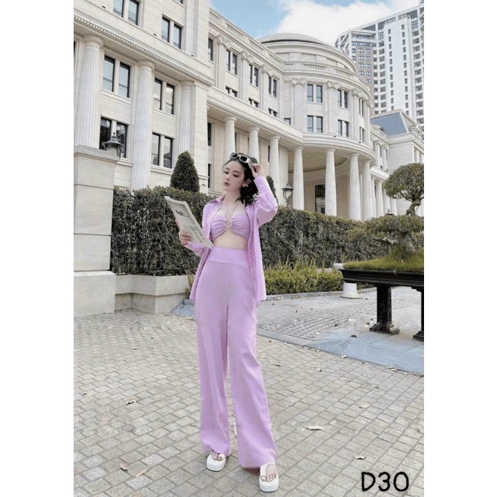 (MẪU MỚI) SÉT ĐŨI NỮ 3 MÓN SANG CHẢNH SIU XINH CỰC HOT SIÊU PHẨM PU HHP FASHION