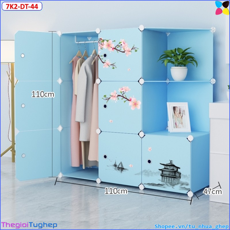Tủ nhựa lắp ghép để quần áo, tủ để đồ sinh viên nhiều màu, chọn theo phân loại