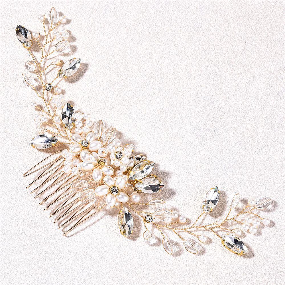 Lược Cài Tóc Đính Hoa Handmade Dành Cho Cô Dâu