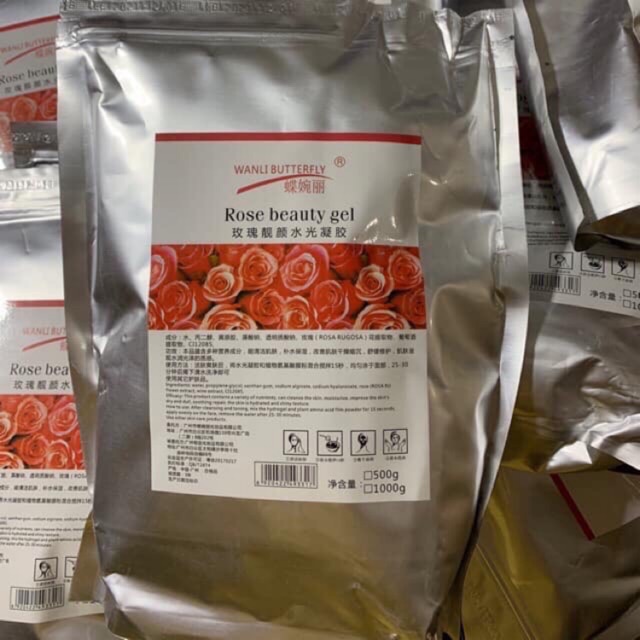 Mặt nạ dẻo đắp mặt colange hoa hồng dna cá hồi dùng cho spa và cá nhân