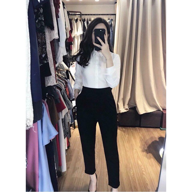 [Hình thật sàn] Quần tây baggy đen [ đủ size SML XL] chất đẹp và dày | BigBuy360 - bigbuy360.vn