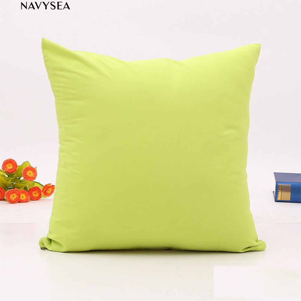 NAVYSEA Home Room Sofa Bed Decor Solid Color Throw Pillow Case Square Cushion Cover