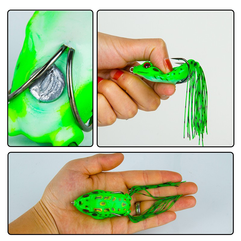 Frog Lures Simulation Soft Fishing Lure Bionic Soft Bait Set Double Hook For Fishing and Anglers