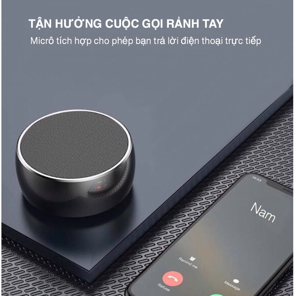 Loa bluetooth cầm tay mini BS01 nghe nhạc siêu bass, hỗ trợ thẻ nhớ và cổng aux 3.5 cho máy tính