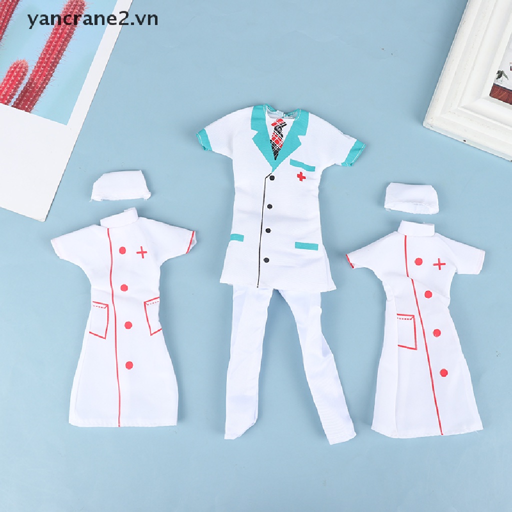 Set 2 Bộ Đồ Hóa Trang Bác Sĩ / Y Tá Cho Búp Bê