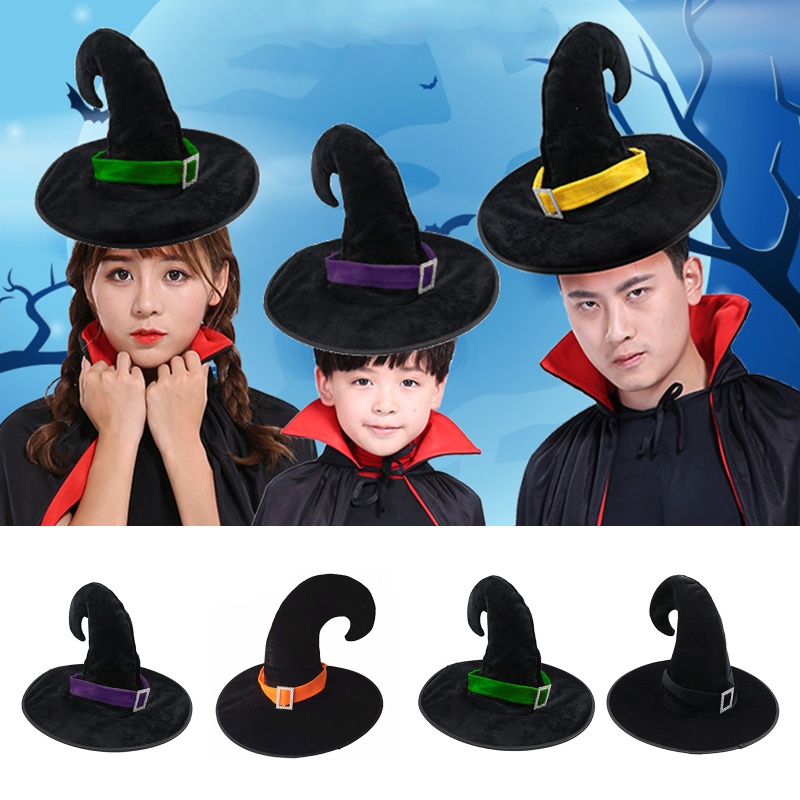 Mũ Phù Thủy Nhiều Màu Sắc Dùng Hóa Trang Tiệc Halloween