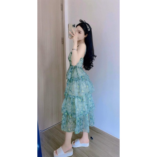 Đầm Hai Dây Voan Tầng Cho Chị Em Khoe Dáng MAX Xinh UP