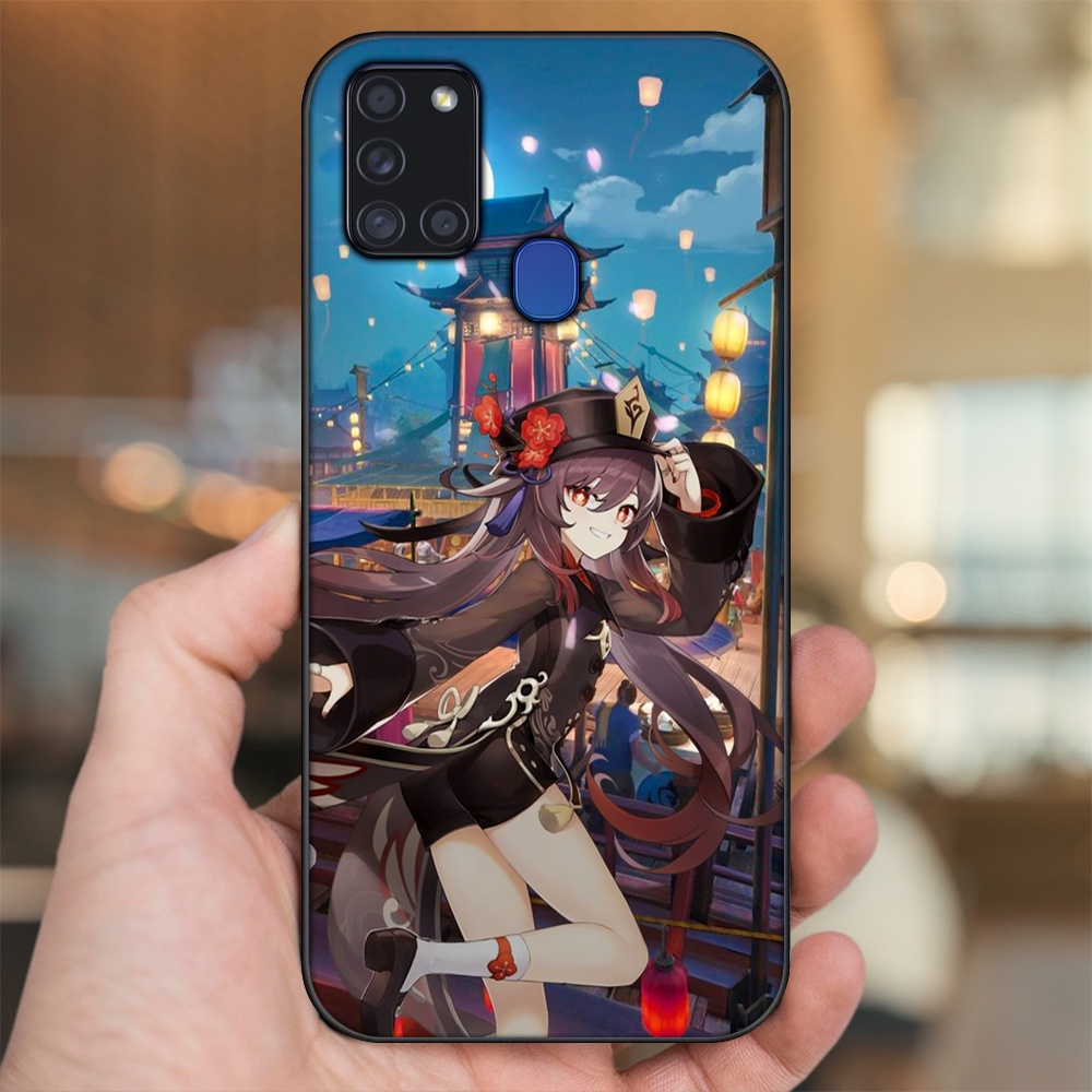 Ốp lưng Samsung A21S viền đen in hình Hutao Genshin Impact