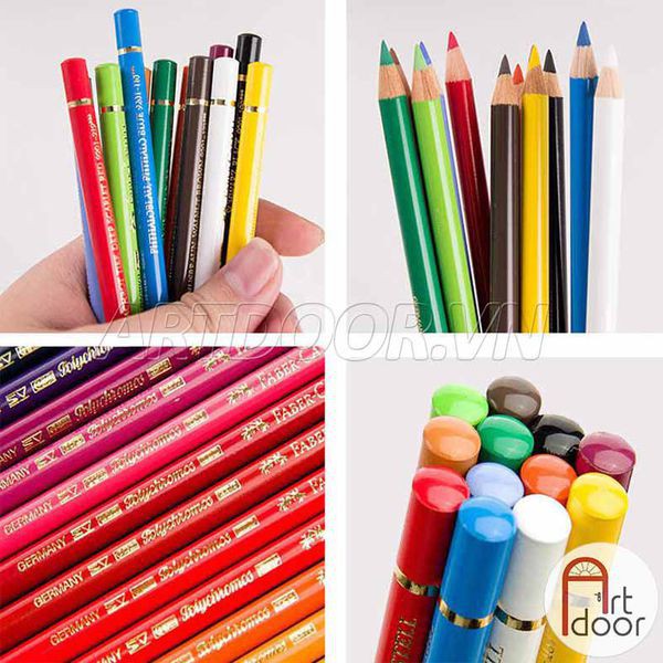 [ARTDOOR] Bộ bút chì màu Khô FABER CASTELL Polychromos 12 MÀU (hộp thiếc)