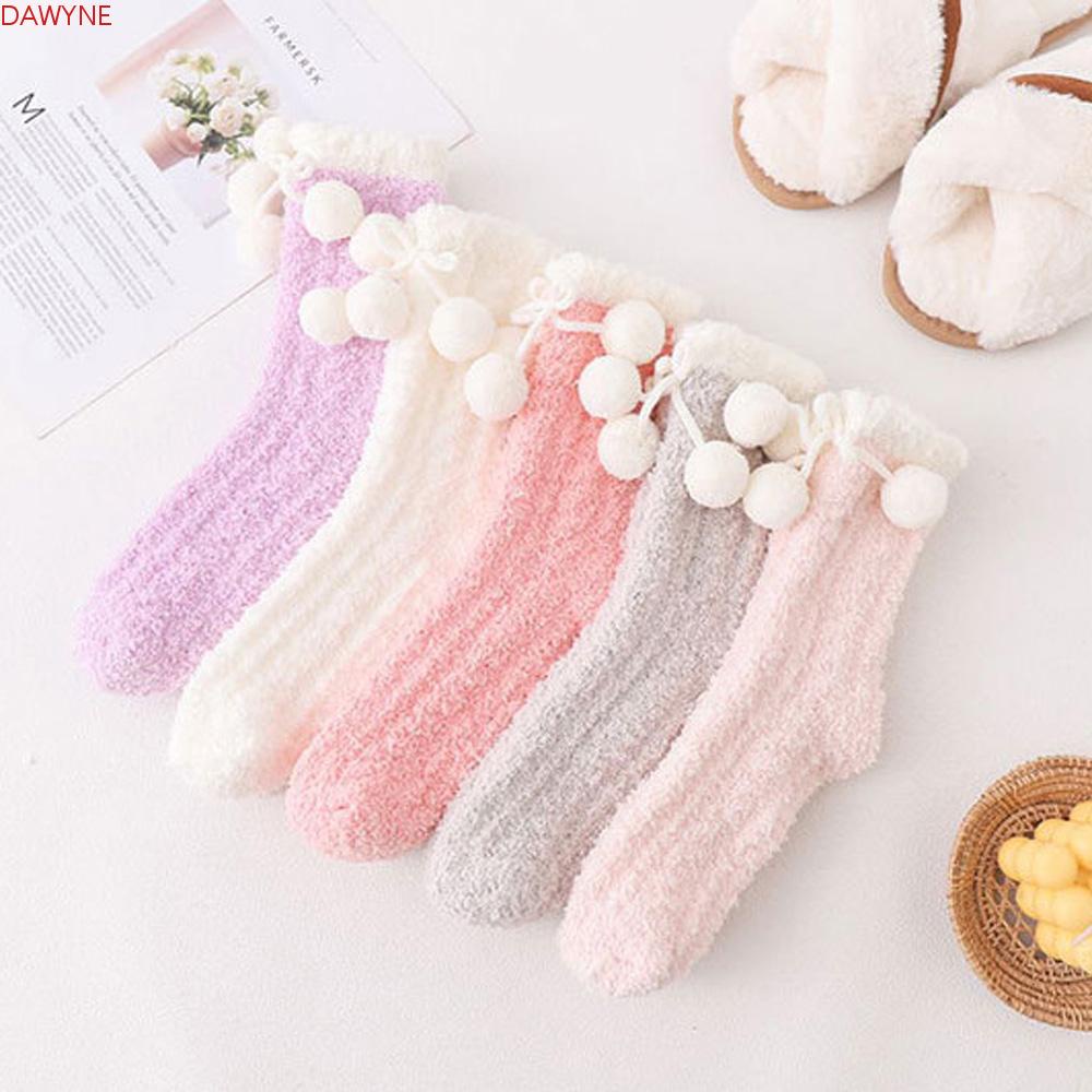 Vớ Lông Cừu San Hô Dày Dặn Ấm Áp Thời Trang