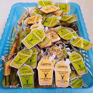 Móc khoá logo in nội dung theo yêu cầu c