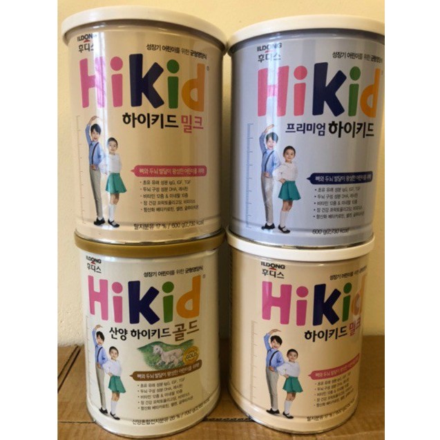 Sữa Hikid nội địa Hàn Quốc vị Vani, Socola, Premium