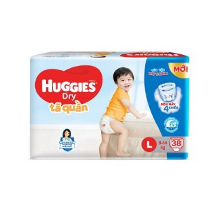 [Hàng chính hãng] Tã quần Huggies size L – 38 miếng (9-14kg) Mẫu mới đệm mây 4 CHIỀU