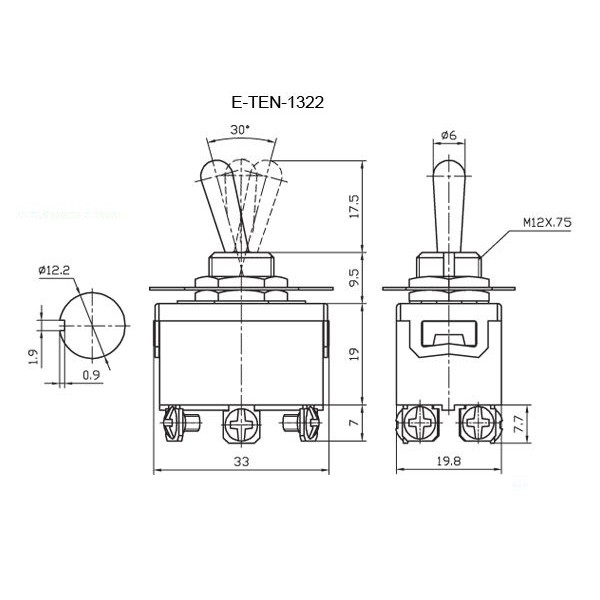 Công tắc gạt MTS-102 MTS-103 MTS-202 MTS-203