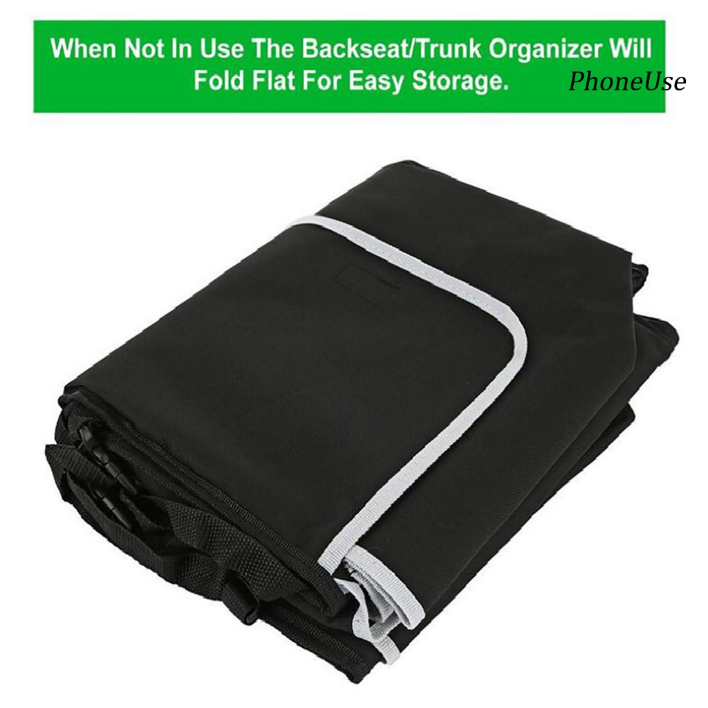 Pu Túi Đựng Đồ Dùng Nhiều Ngăn Treo Sau Ghế Xe Hơi