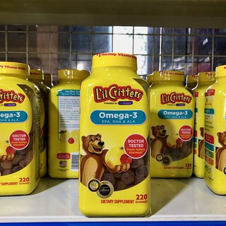 [DATE MỚI]Kẹo Gấu Omega 3  Lil Critters chai 220 viên Mỹ