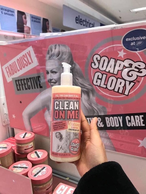 [Có Bill] [500ml] Sữa Tắm Soap & Glory Clean On Me Creamy Shower Gel - Uk | BigBuy360 - bigbuy360.vn