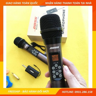 [SIÊU PHẨM] Micro sóng UHF Siêu cao cho Amply, Loa Kéo BOSS QM71 thân Nhôm - có ECHO BASS TREBLE QM 71