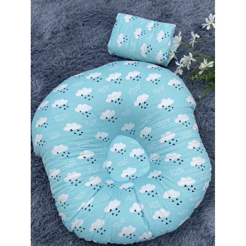 Gối chống trào ngược cotton Hàn trần vỏ cao cấp  (Đã bao gồm vỏ gối và ruột gối nhồi bông)