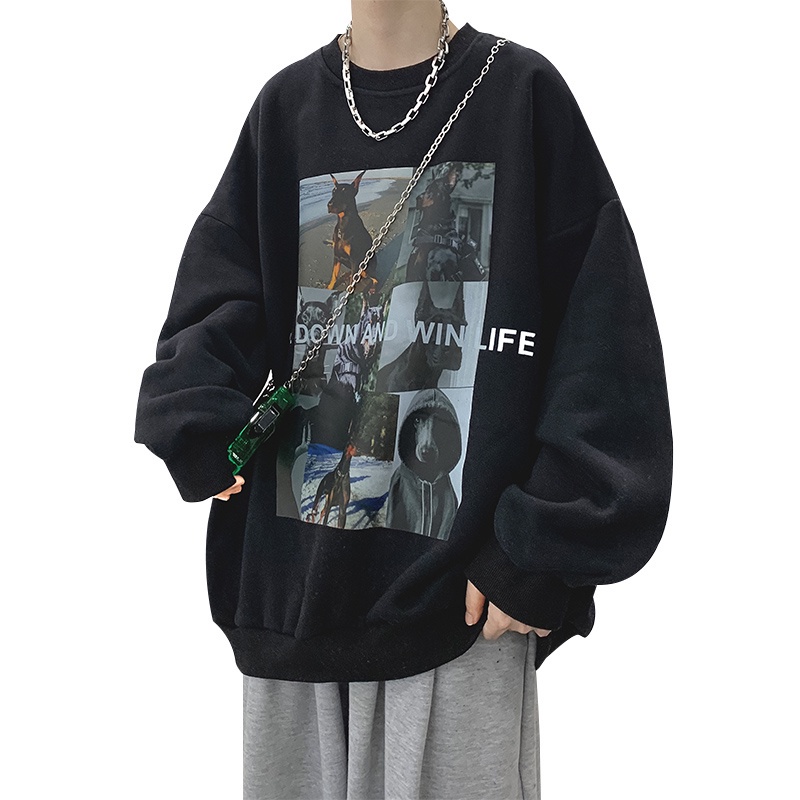 Áo Sweater Nỉ Bông Love Wins Thu Đông Ulzzang hiphop In Unisex Form Rộng