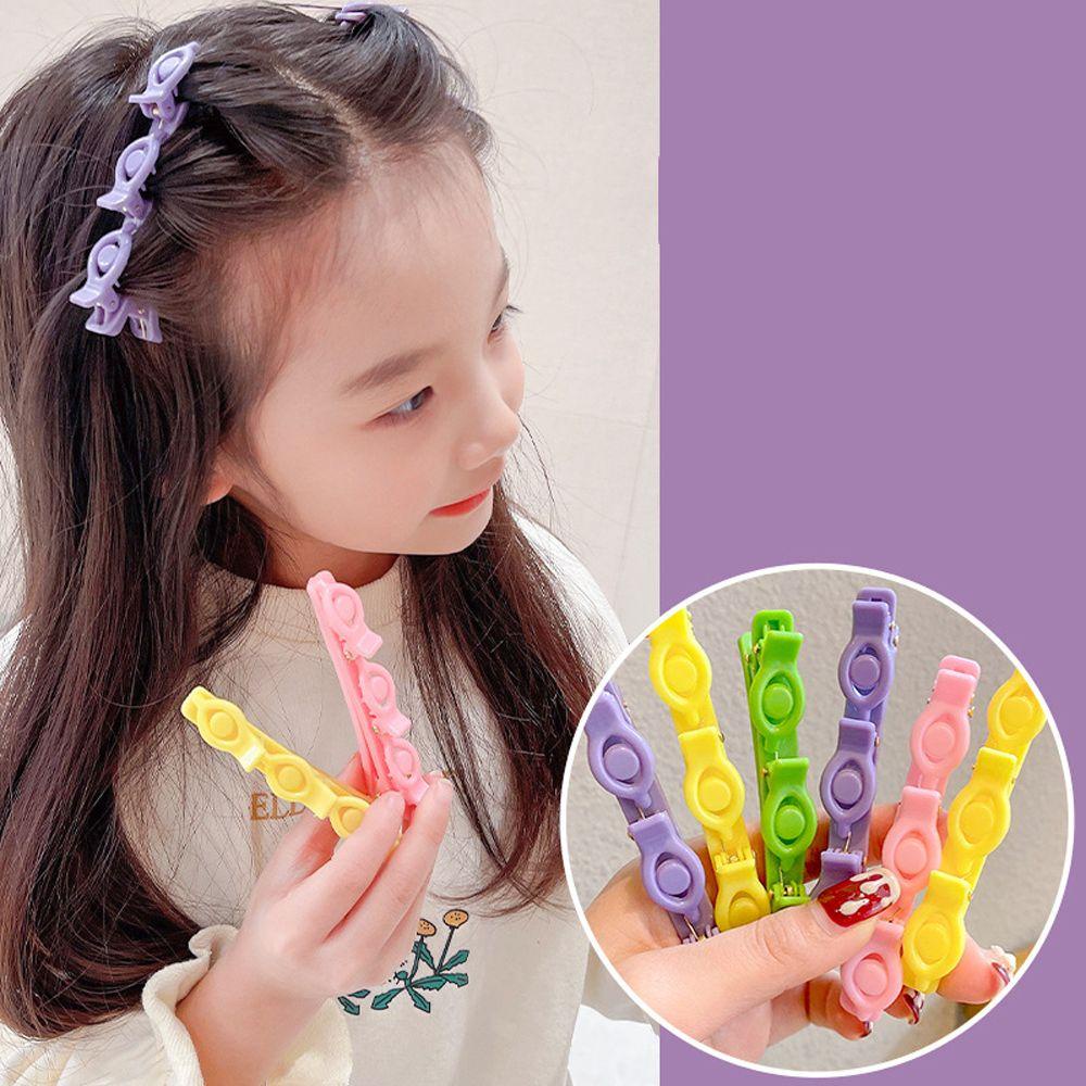 NICKOLAS Kẹp Tóc Bện Hai Lớp Thời Trang Cho Bé Gái