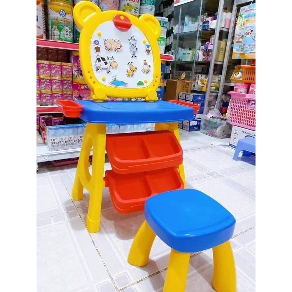 Bộ Bàn Ghế + Bảng học nam châm 3in1 - Hàng khuyến mãi của sữa chắc chắn bền đẹp nhựa cao cấp