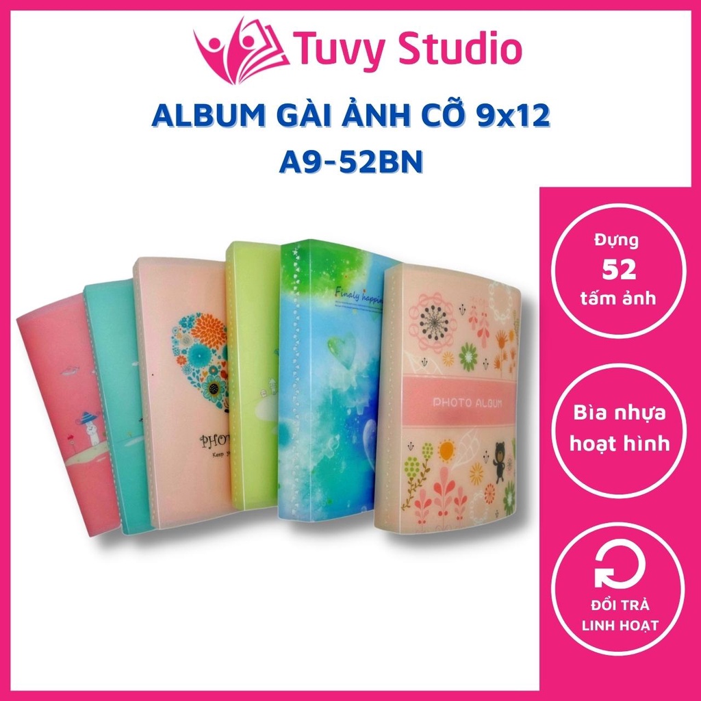 Album ảnh 9x12 đựng 52 ảnh bìa nhựa cute sẵn hàng tại Tú Vy Studio