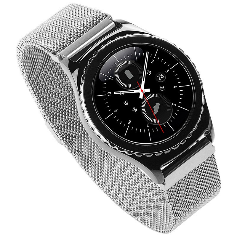 Đồng hồ Samsung GEAR S2/S3 kiểu dáng cổ điển bằng inox sang trọng