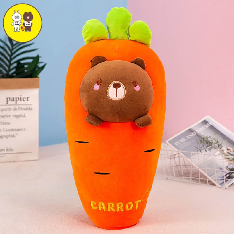 Gấu bông Brown và Thỏ Cony Carrot size 50-70cm - Đồ chơi quà tặng Hot Trend - Gấu Bông AMI