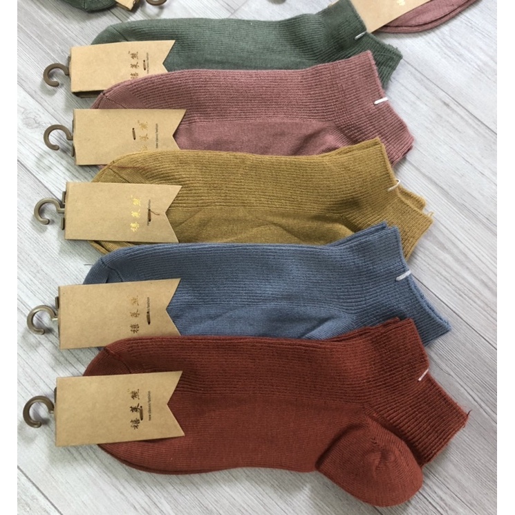 Tất cổ ngắn Unisex dệt len siêu xịn mịn