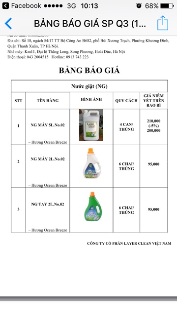 Nước rửa bát hữu cơ LayerClean chai 800ml