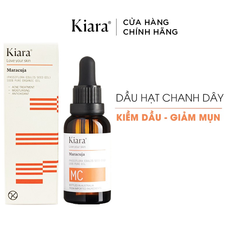 Bộ đôi chấm mụn - kiềm dầu - giảm thâm Kiara Maracuja Oil và Tea Tree Oil