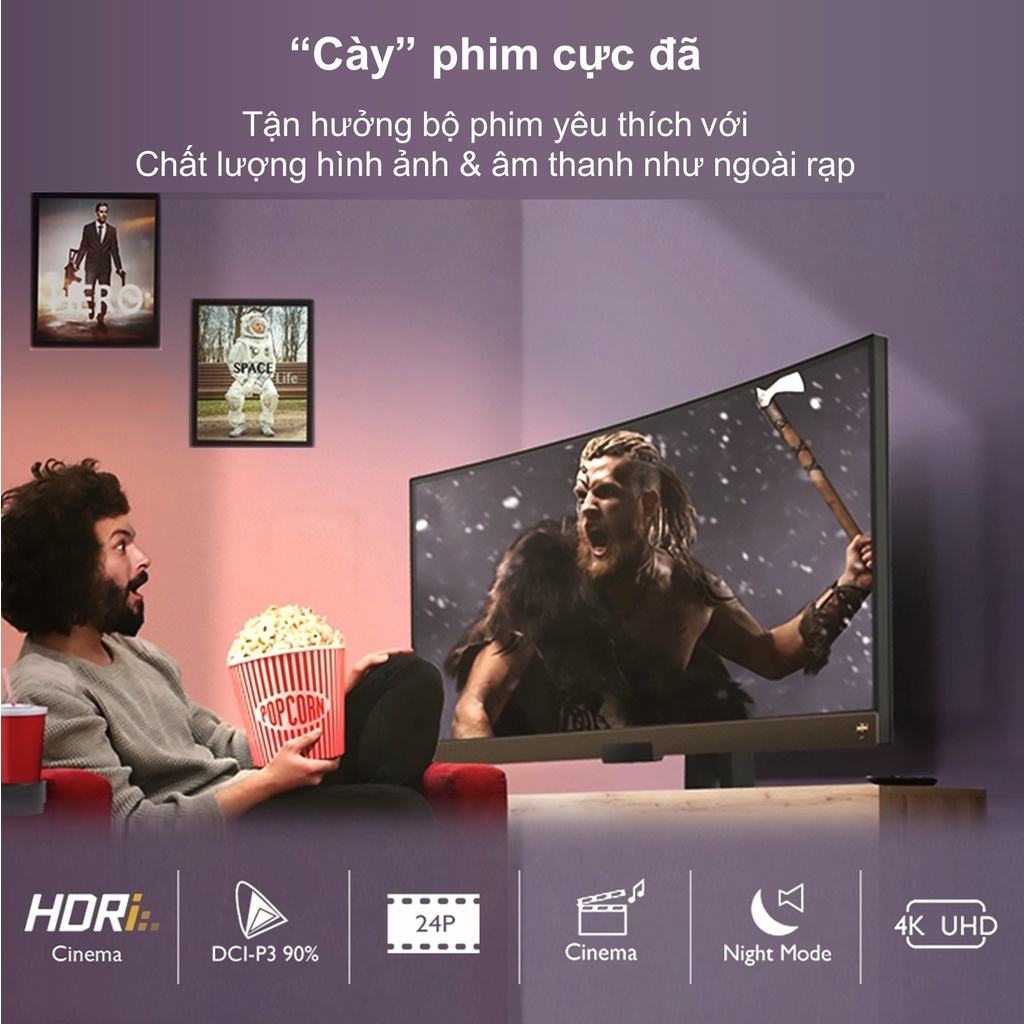 Màn hình máy tính BenQ EW2880U 28" 4K UHD HDRi IPS USB Type C tích hợp loa công nghệ bảo vệ mắt cho xem phim giải trí