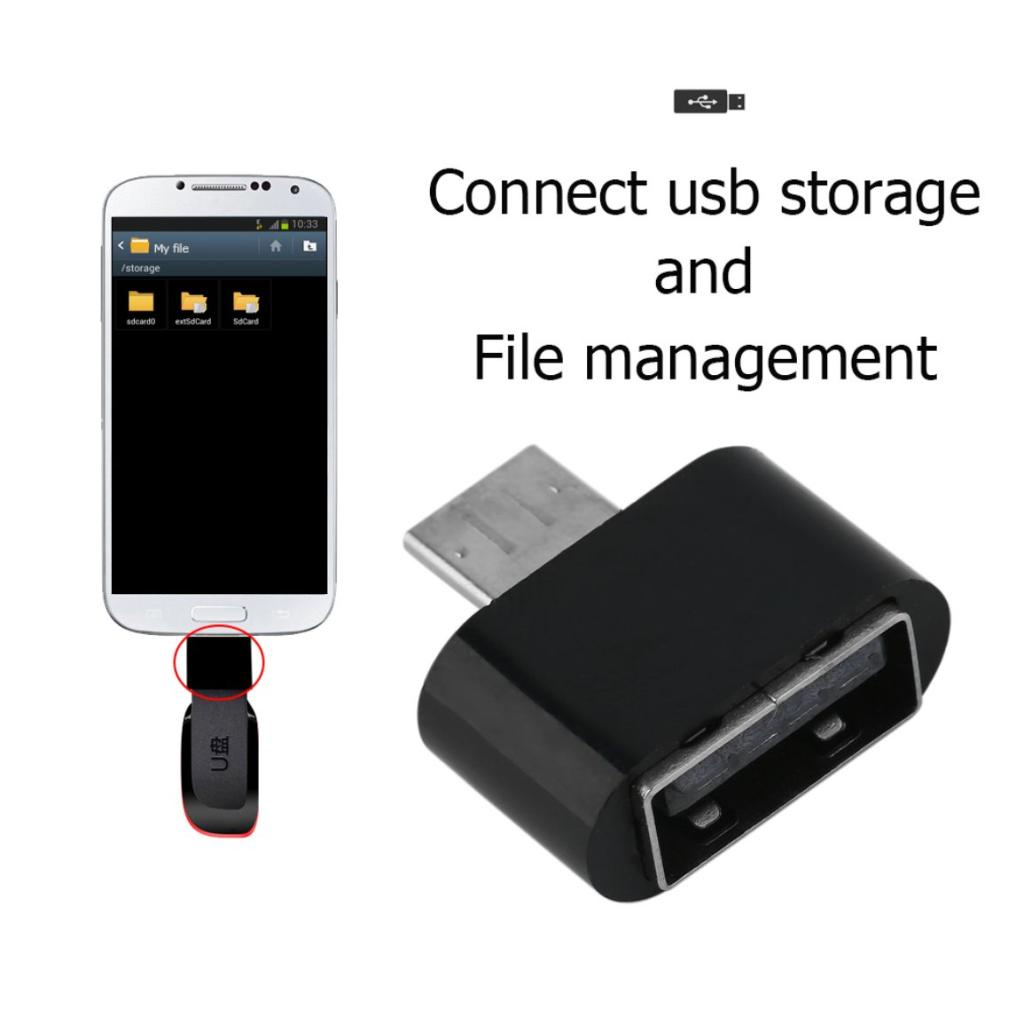 Đầu Chuyển Đổi Mini Micro USB Đực Sang USB 2.0 Cái OTG