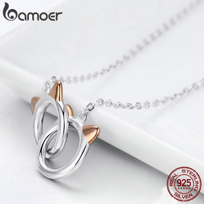 Dây Chuyền Bamoer SCN252 Bằng Bạc Sterling 925 Mặt Họa Tiết Động Vật Dễ Thương